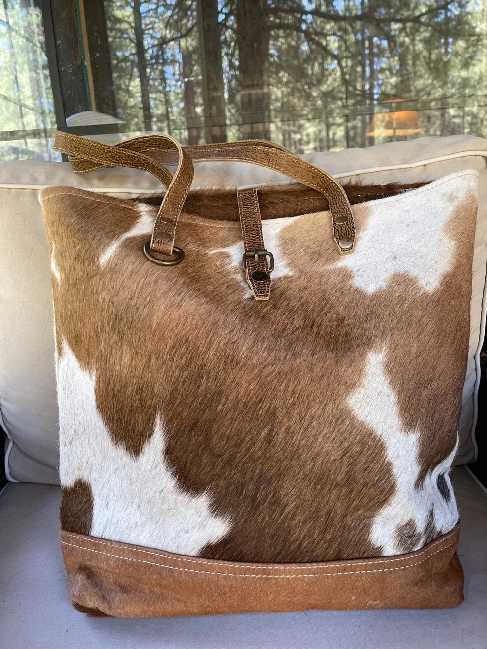 Cowhide tote bag - Picture 10 of 10